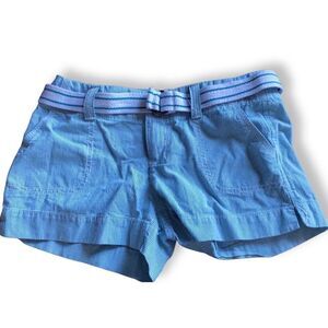 NWOT Junior Striped Blue Belted Summer Shorts Size 5